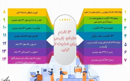 14 اقدام سازمان بازرسی برای حمایت از تولید