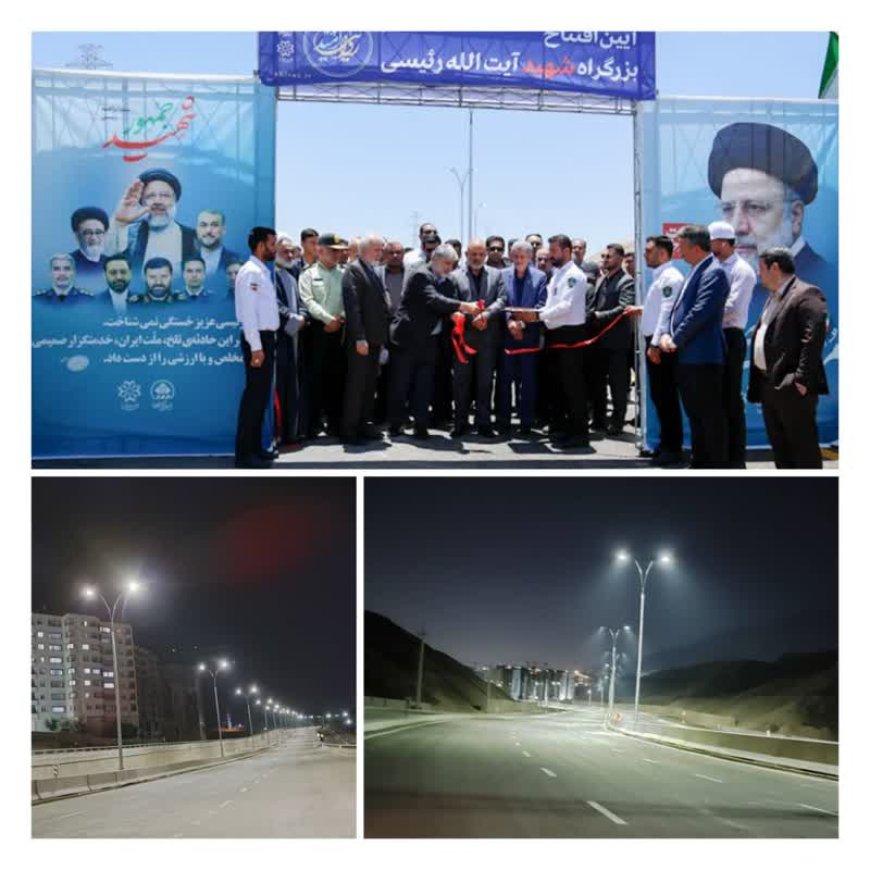 نیرو رسانی به سامانه روشنایی بزرگراه شهید آیت الله رییسی در شیراز 