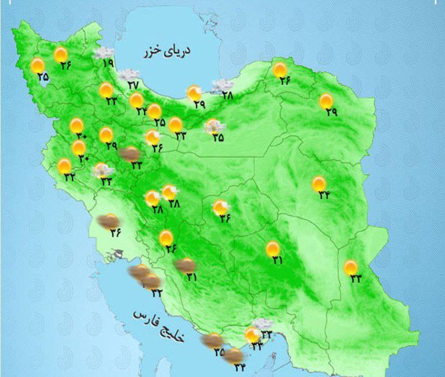 رگبار و رعدوبرق در شمال‌غرب و جنوب کشور