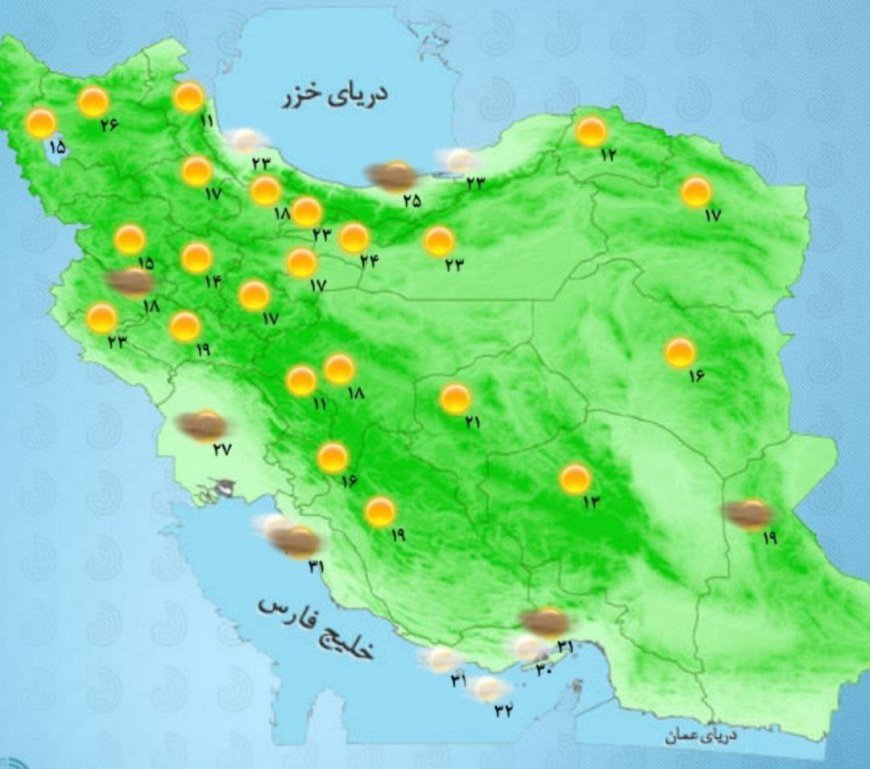 جو آرام در بیشتر مناطق کشور