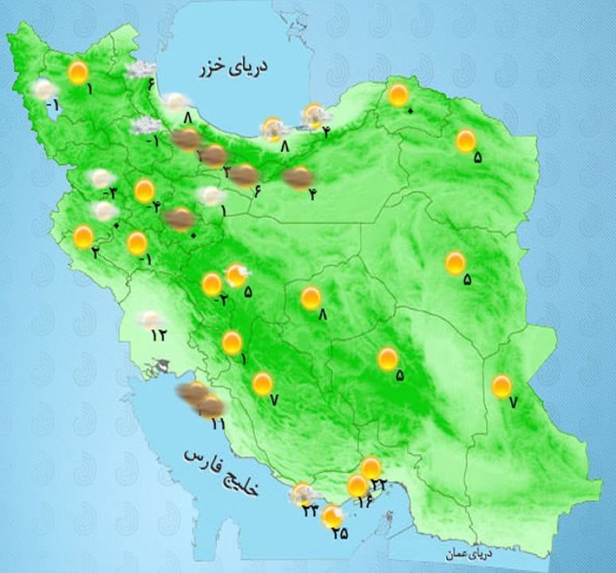 رگبار و وزش باد در جنوب و جنوب شرق کشور