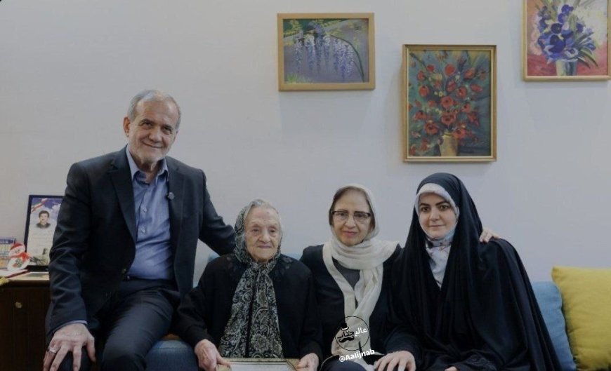 عکس صمیمی رییس جمهور با یک خانواده مسیحی