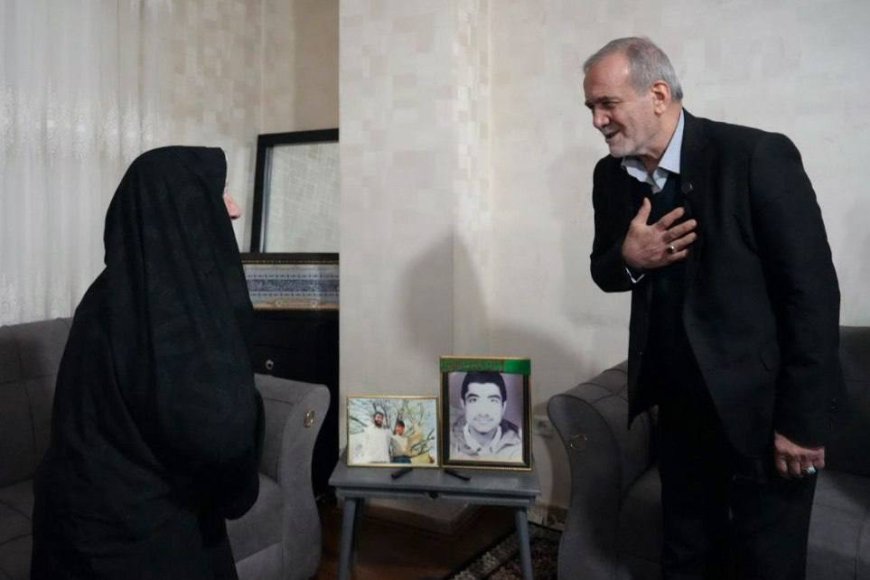 دیدار پزشکیان با خانواده سه شهید بجنوردی