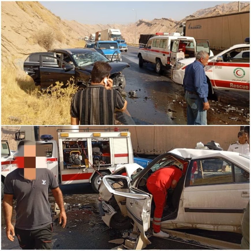 فوتی های حادثه تصادف محور دالکی کنارتخته به ۵ نفر رسید