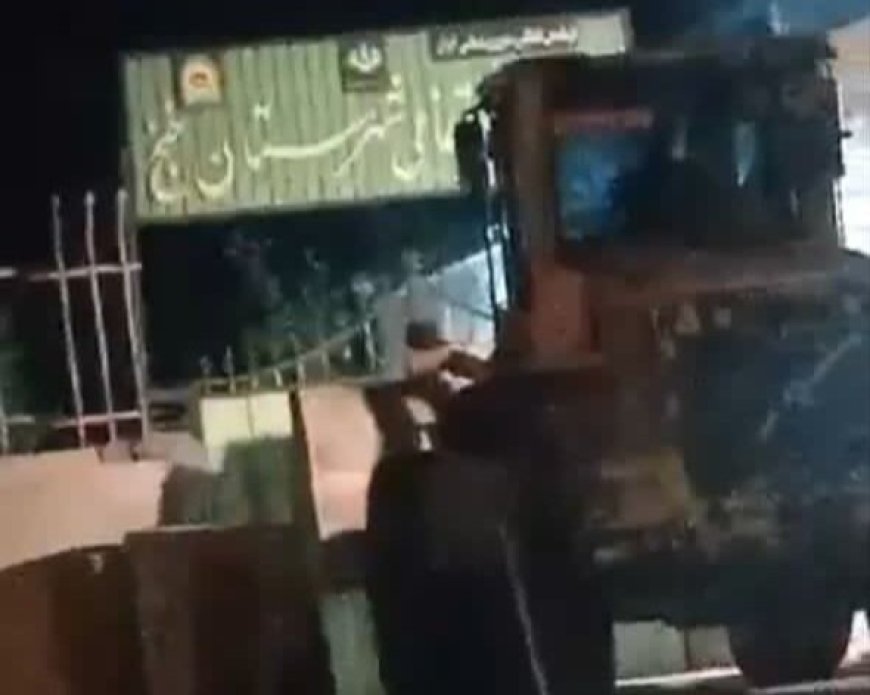 تخریب درب ستاد فرماندهی انتظامی خنج و دستگیری متهم