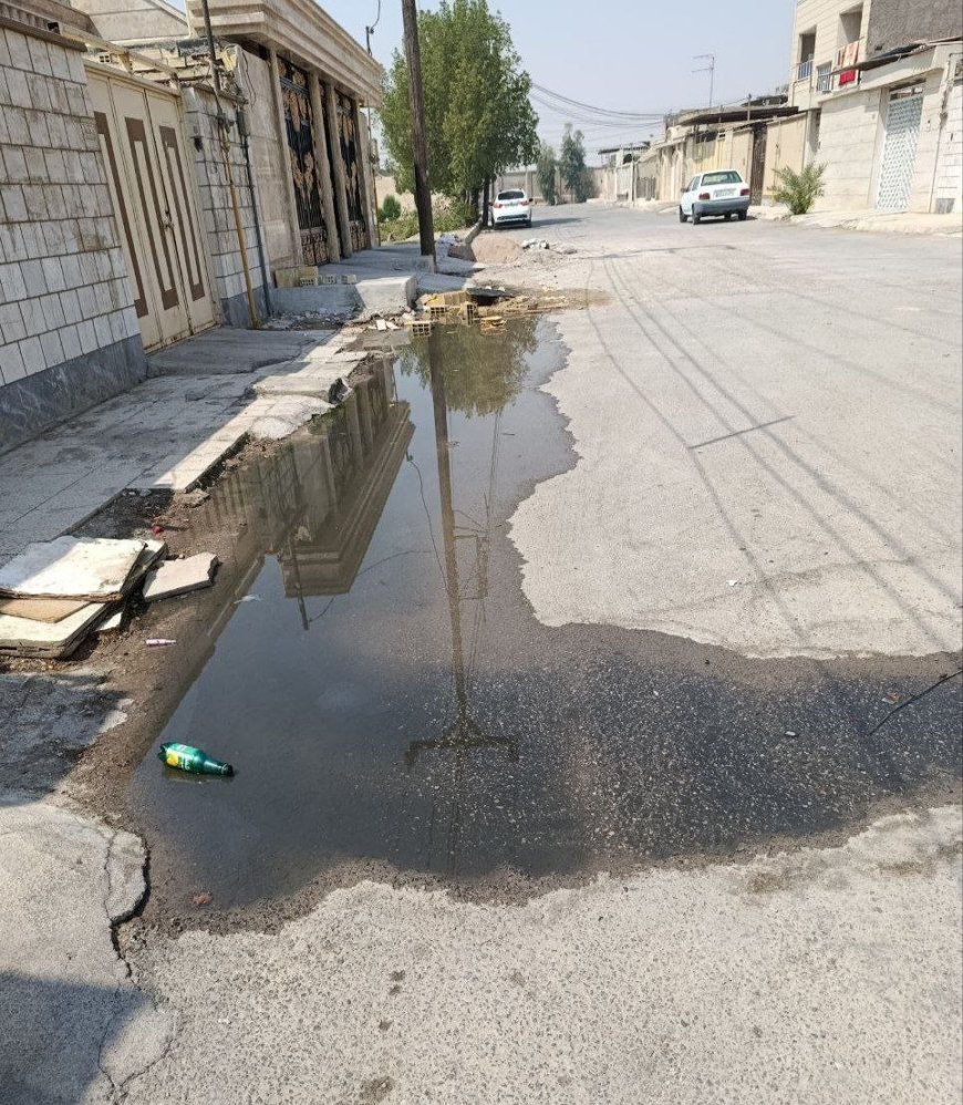 شهروند خبرنگار:گرفتگی فاضلاب کیان آباد خیابان 34 غربی