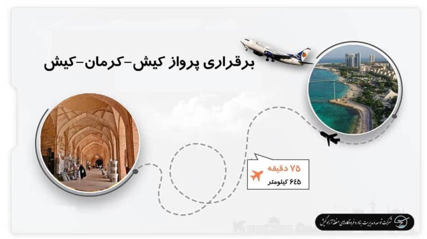 برقراری پرواز کیش-کرمان-کیش