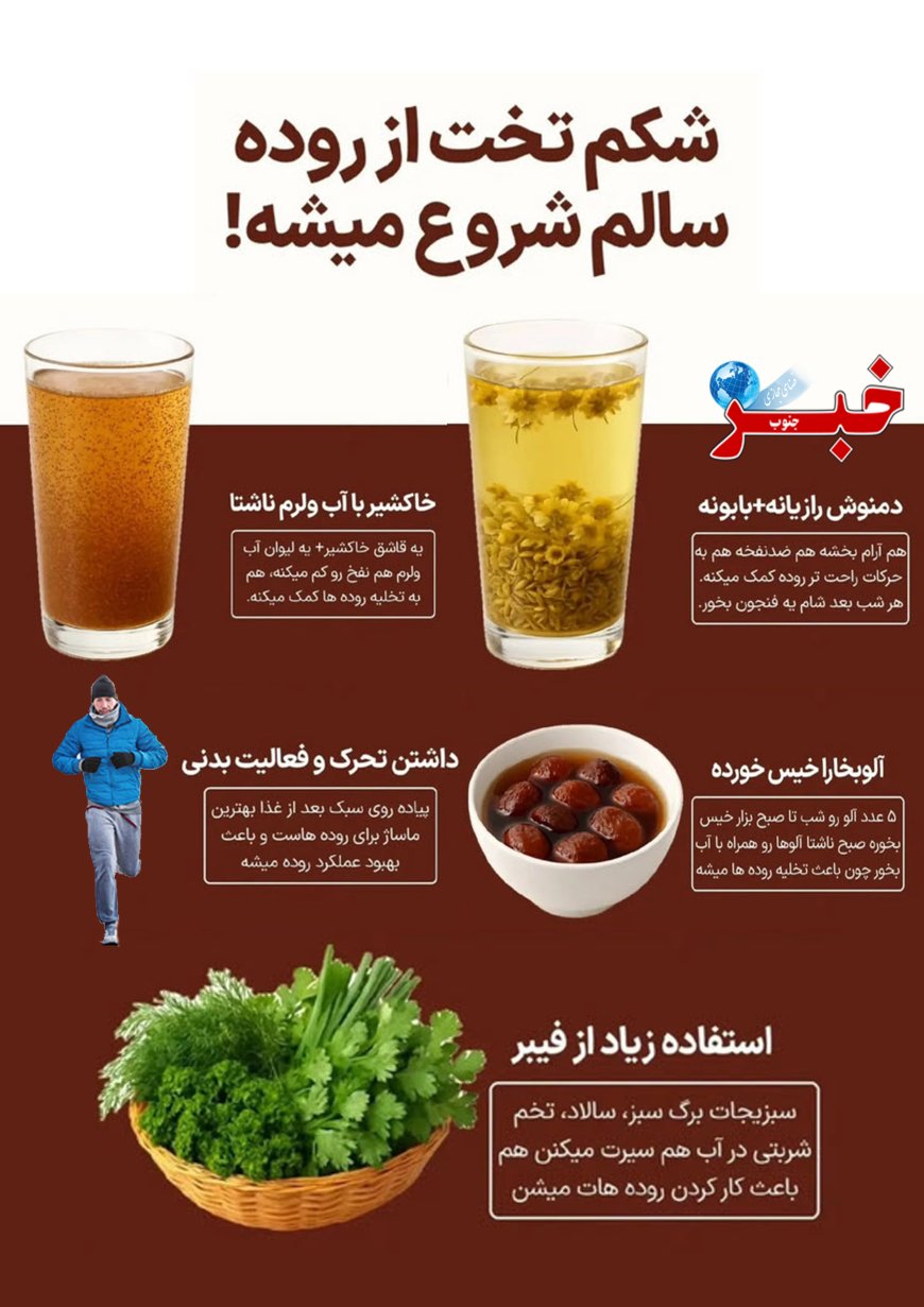 اینفوگرافیک |شکم تخت از روده سالم شروع میشه!