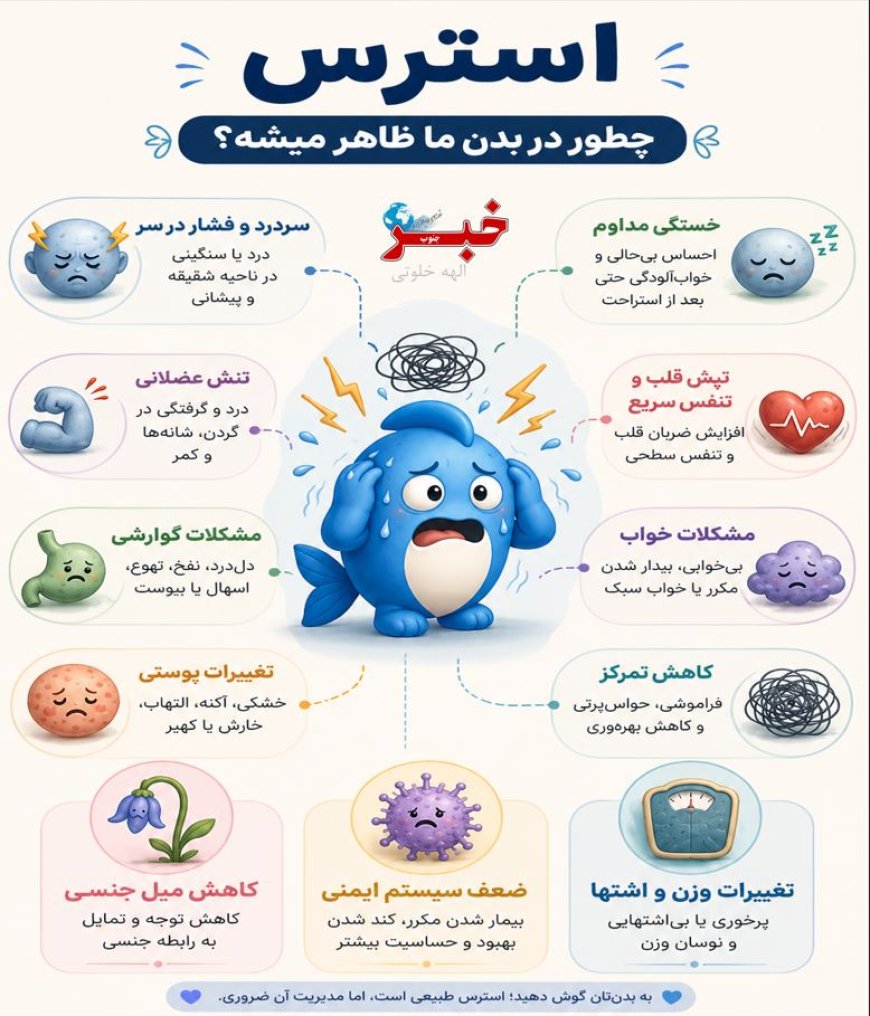 استرس چطور در بدن ما ظاهر میشه؟