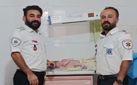زایمان موفق مادر باردار در آمبولانس اورژانس ۱۱۵ دیشموک