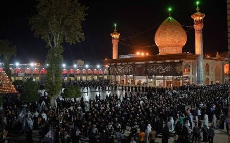 حرم شاهچراغ(ع) در سوگ بانوی دو عالم؛ عطر فاطمیه در شیراز می‌پیچد