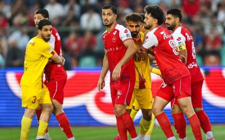 فولاد با گل وحید امیری پرسپولیس را شکست داد؛ صدرنشینی سرخ‌ها در خطر