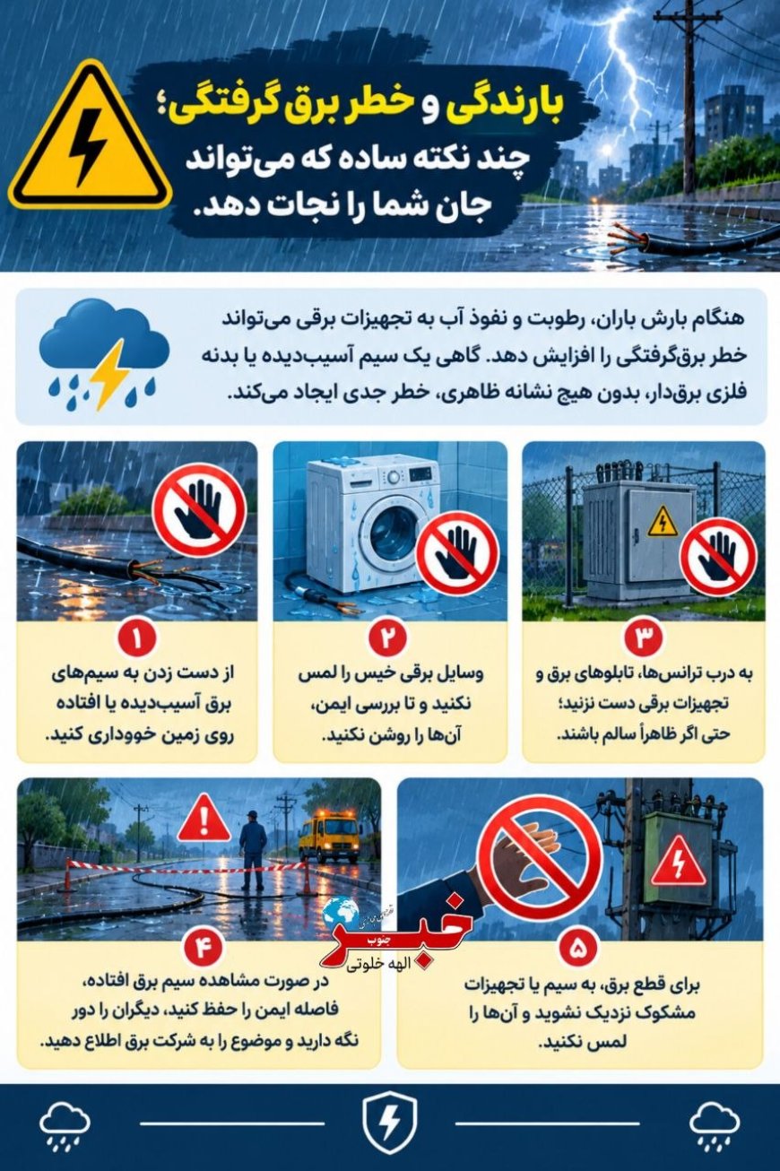 بارندگی و خطر برق‌گرفتگی؛ چند نکته ساده که می‌تواند جان شما را نجات دهد